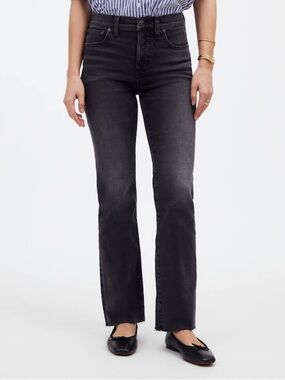 Madewell Mid Rise Kick Out Jeans Washed Black Size 29